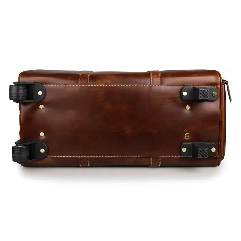 Купить Кожаную Дорожную Сумку На Колесах Мужскую