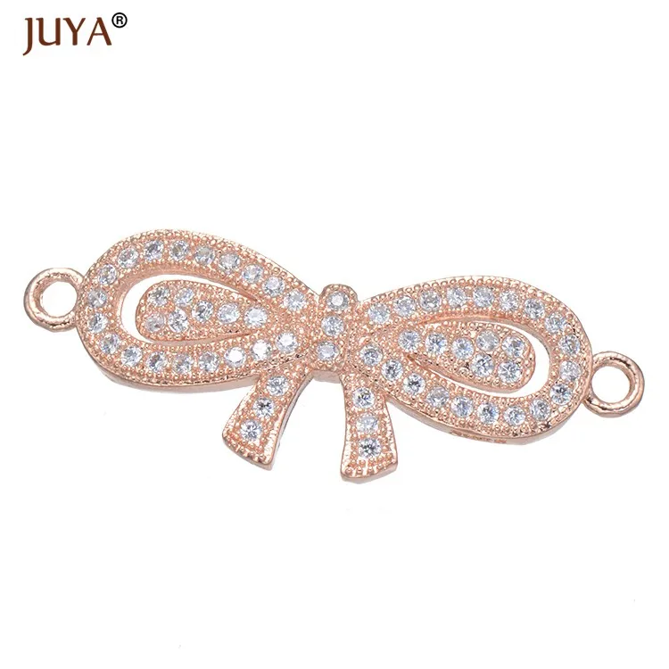 rose gold DIY Ювелирные изделия компоненты роскошный медный Циркон последовательный разъем подвески аксессуары части для изготовления украшений вручную ремесло ювелирная фурнитура - Цвет: rose gold