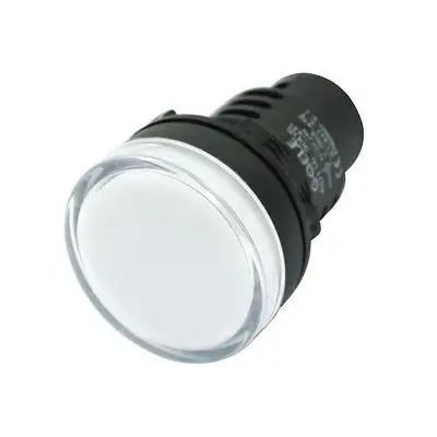 

White LED Pilot Signal Bulb Light Lamp AC/DC24V 20mA AD116-30DS