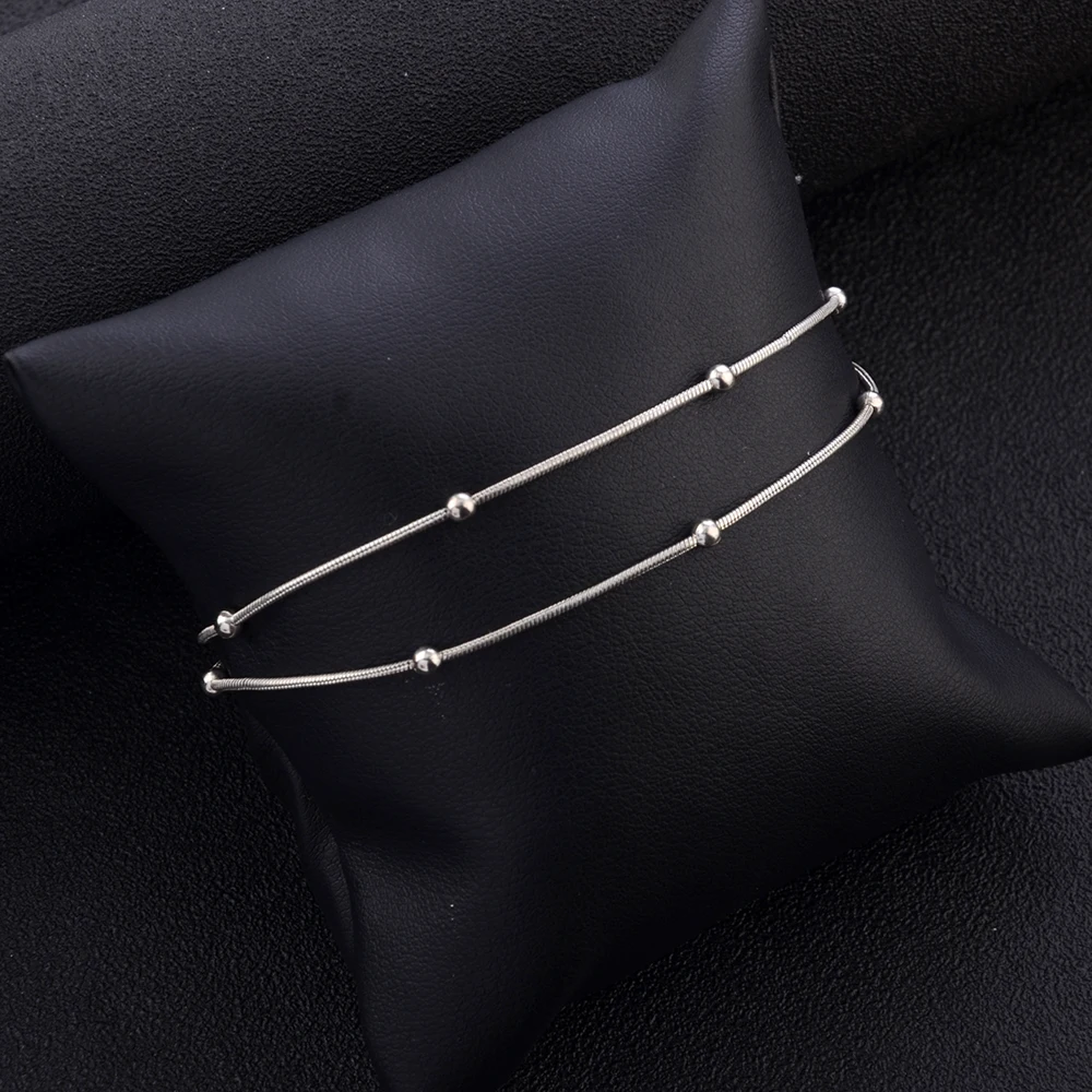 SINDLAN простой ножные браслеты из бисера Серебряный ножной браслет Летние