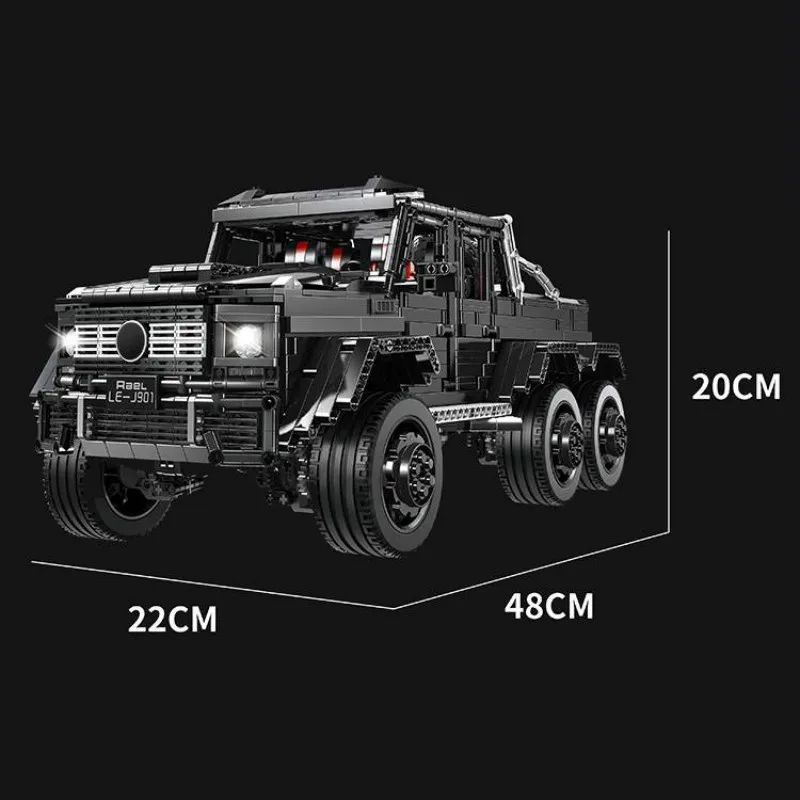 LE-J901, 3300 шт., серия техник, совместимая с MOC 2425 G63AMG 6X6 LAND CRUISER, набор, модель, строительные блоки, кирпичи, детские машинки, игрушки