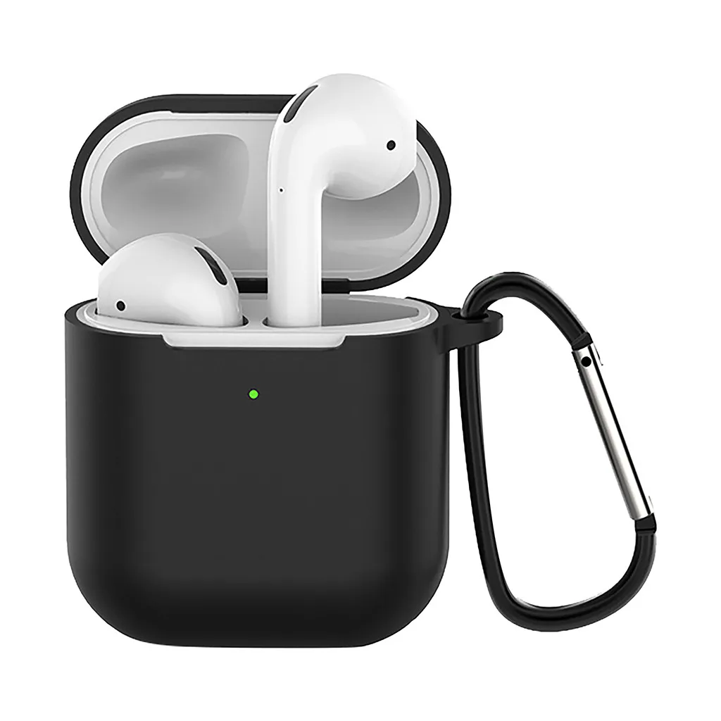 Силиконовый чехол для AirPods, защитный чехол для ушей с Apple, чехол 2 и крючок, не теряющий ушной крючок, AirPods, без чехла