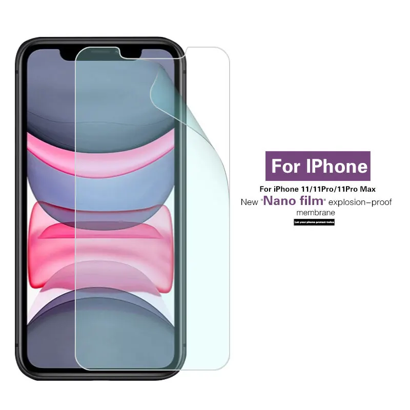 Прозрачная защитная пленка для экрана мягкая нано iphone 11/11 Pro/ 11 Pro Max