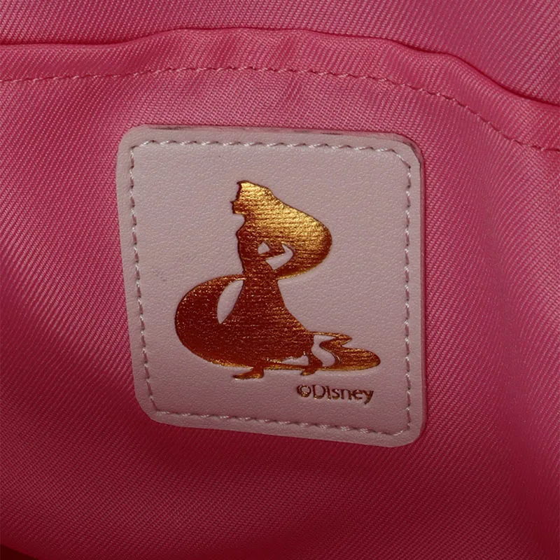 Disney co-marca estilo japonês rapunzel princesa mochila de couro do plutônio dos desenhos animados aladdin menina livro mochila para estudante saco