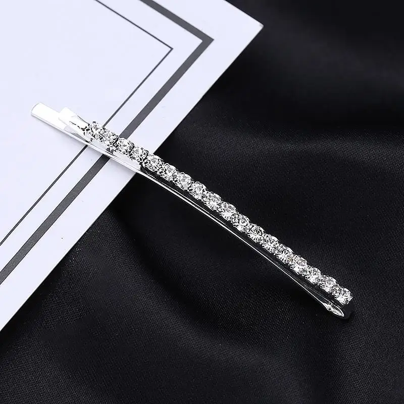 3PC Women Crystal Rhinestone Barrettes Hair Clips Metal Hairpins Hairgrips Headwear Styling Tools Accessories Gold/Silver |