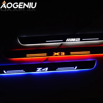 

LED Door Sill Scuff Plate Compatible For Bmw M2 M3 M4 M5 M6 X1 X2 X3 X4 X5 X6 X7 Z4 Dynamic Moving Lamp Car Interior Accessories