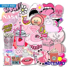 

50pcs VSCO Style Kawaii Pink Pattern Shape Mix Cute Decal Stickers Pack for Girl DIY Phone Laptop Luggage Skateboard Art Sticker