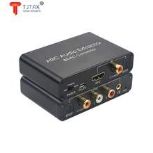 

Tjtak Converter HDMI-compatible Audio Adapter DAC ARC L/R Coaxial SPDIF Jack Extractor Return Channel 3.5mm Headphone for TV