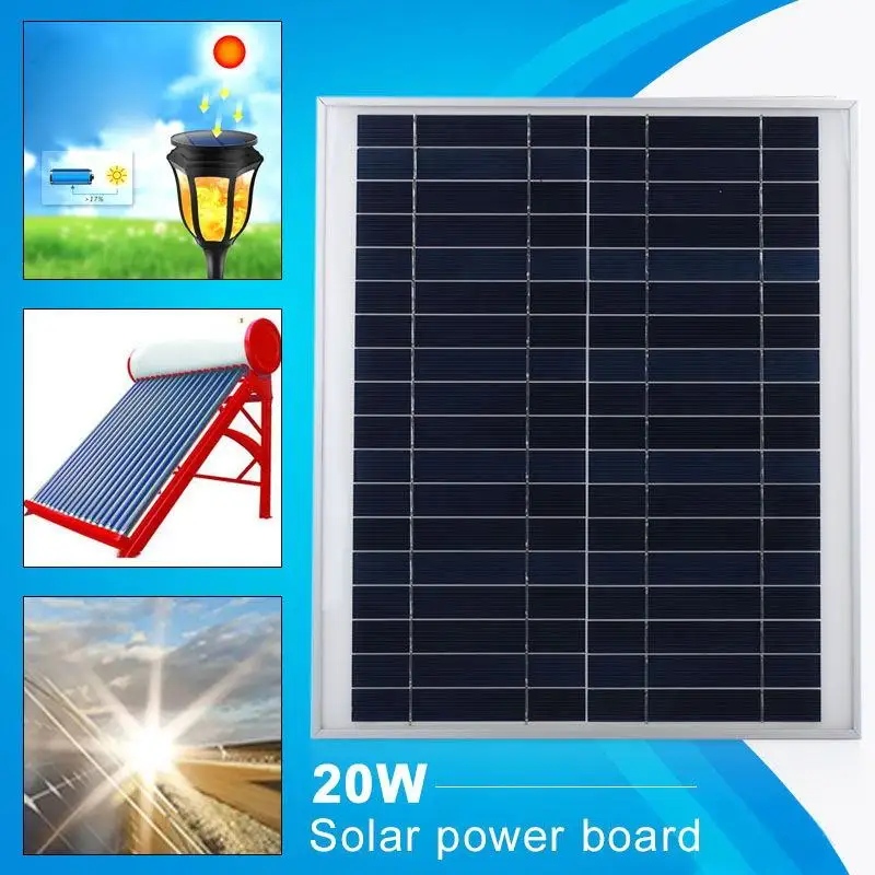 

Solar Panel Solar Charging Equipment Polysilicon IP65 Phone Charger Home Improvement Powered 20W 42*37*0.3cm Environmental