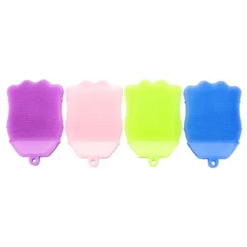 

Multi-function Baby Bath Shower Massage Brush Silicone Scraper New