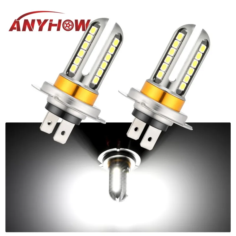 

2 pieces H11 H8 H7 1600Lm Fog Light Car Lights Bulbs V6 four-sided high-bright White Daytime Running Lights LED light 6000K 12V