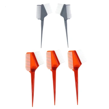 

5 Pack Hair Dye Coloring Brushes Hair Coloring Dyeing Kit Handle Salon Hair Bleach Tinting DIY Tool, Silver Grey