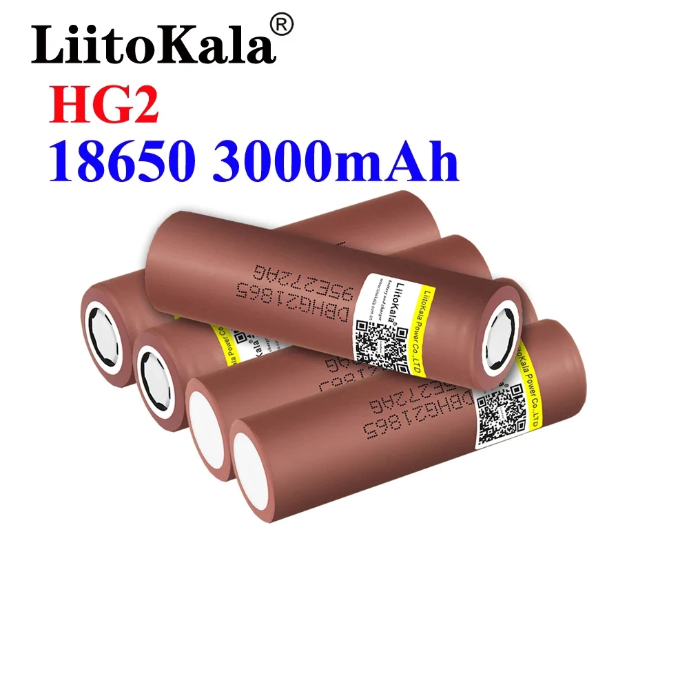 Аккумуляторная батарея Liitokala HG2 100% 18650 мАч 3000 в | Электроника