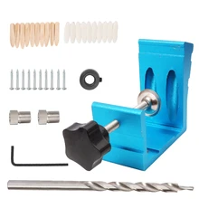 

Oblique Hole Locator Woodworking Positioner Drill Bits Pocket Hole Jig Kit 15 Degree Angle Drill Guide Combo Carpentry Tool