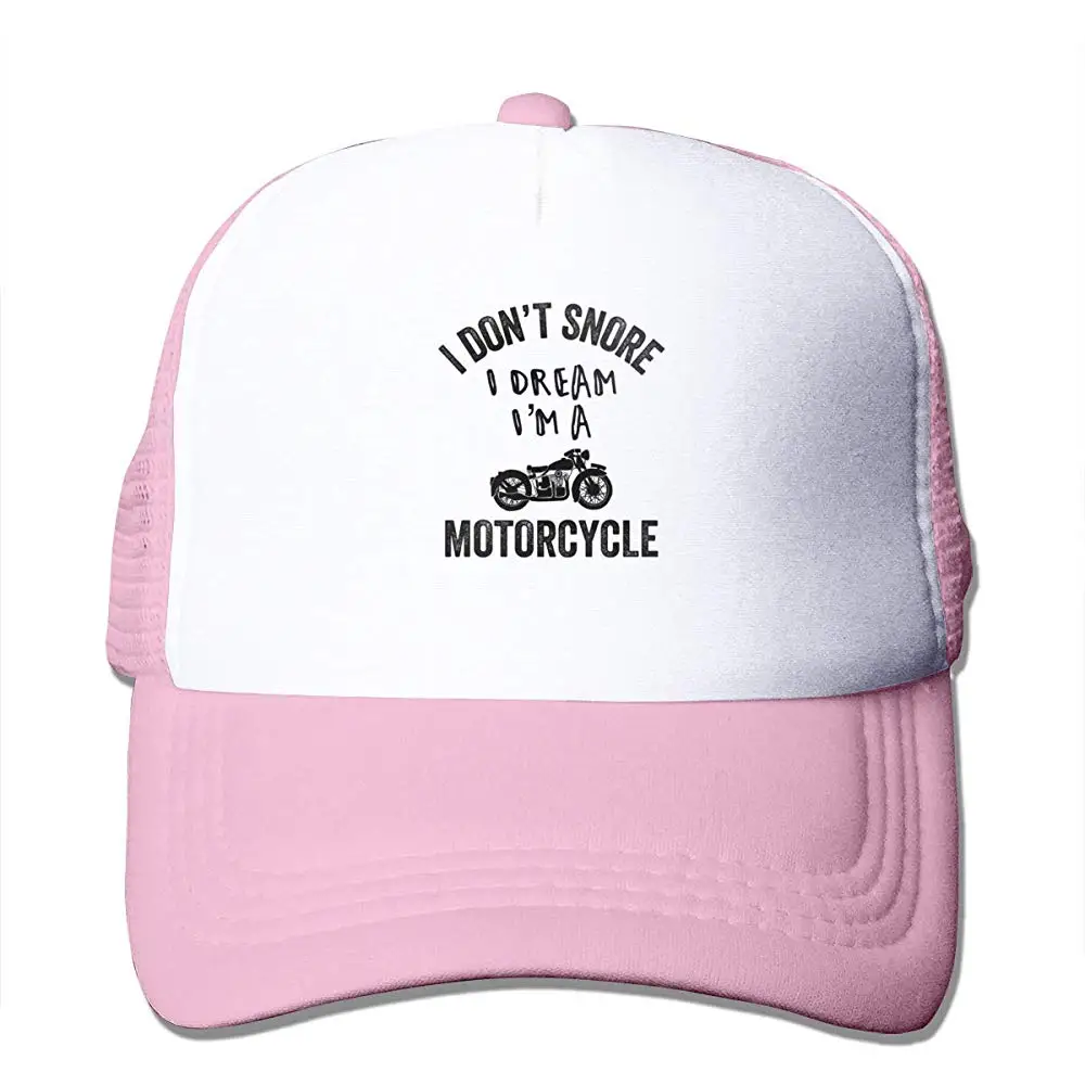 Я не храп я мечта я мотоцикл сетки бейсболки в стиле водителя грузовика шапки розовый