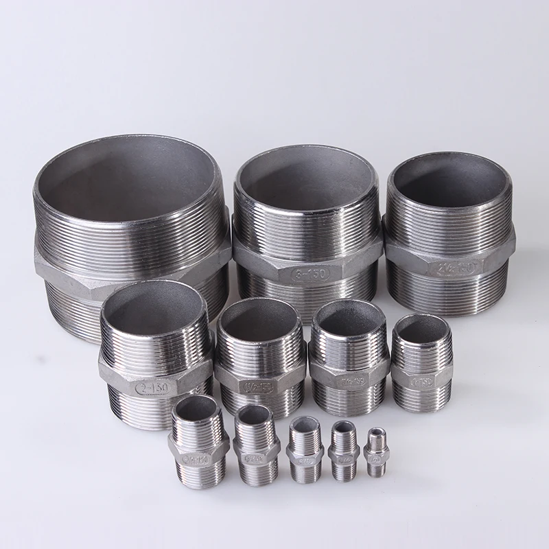 

Male to Male Hex Nipple Threaded Reducer Pipe Fitting Stainless Steel 304 DN6 DN8 DN10 1/8'' 1/4'' 3/4'' 1''