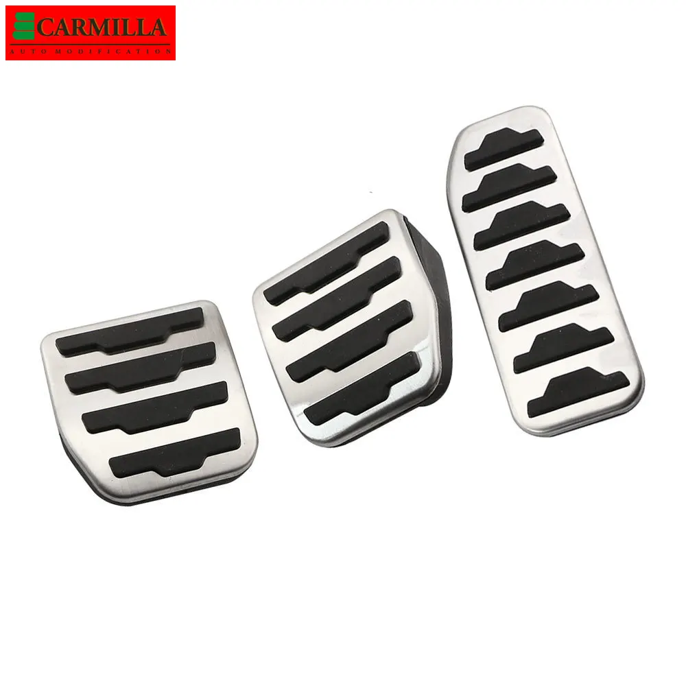 Carmilla Car Pedals for Jaguar E-Pace Epace Stainless Steel Auto Brake Gas Pedal Protection Covers