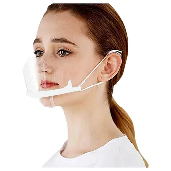 

Work Wear Transparent Face Masks Men Women Plastic Mask Chef Kitchen Service Masks mascarilla reutilizable Dustproof Face Cover