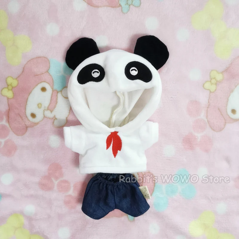 20cm Baby Doll Outfit Plush Doll's Clothes Lovely Hoodie Stuffed Toy Dolls Accessories for Korea Kpop EXO Idol Dolls 7