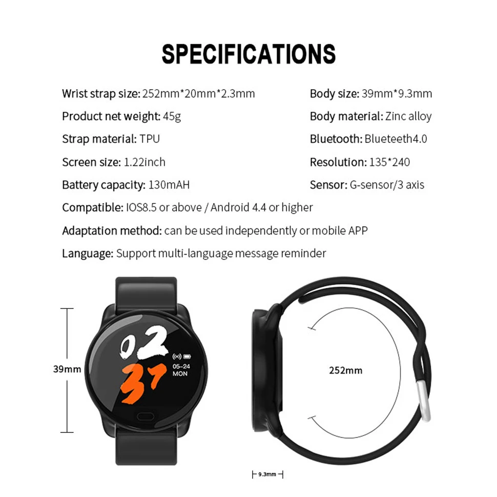 Смарт-часы LYKRY K9, IP67, водонепроницаемые, с монитором сердечного ритма, кровяного давления, фитнес-трекер, умные часы для мужчин, wo men, pk Q9 B57