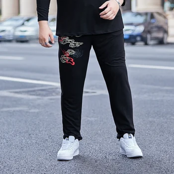 

Men's sports trousers high quality printed jogging pants simple large size fitness male exercise training sportswear 8XL 7XL 6XL