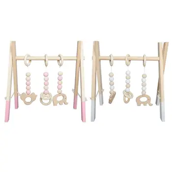 

Nordic Wooden Newborn Fitness Rack Children Room Decorative Toy Photography Prop New Dropship