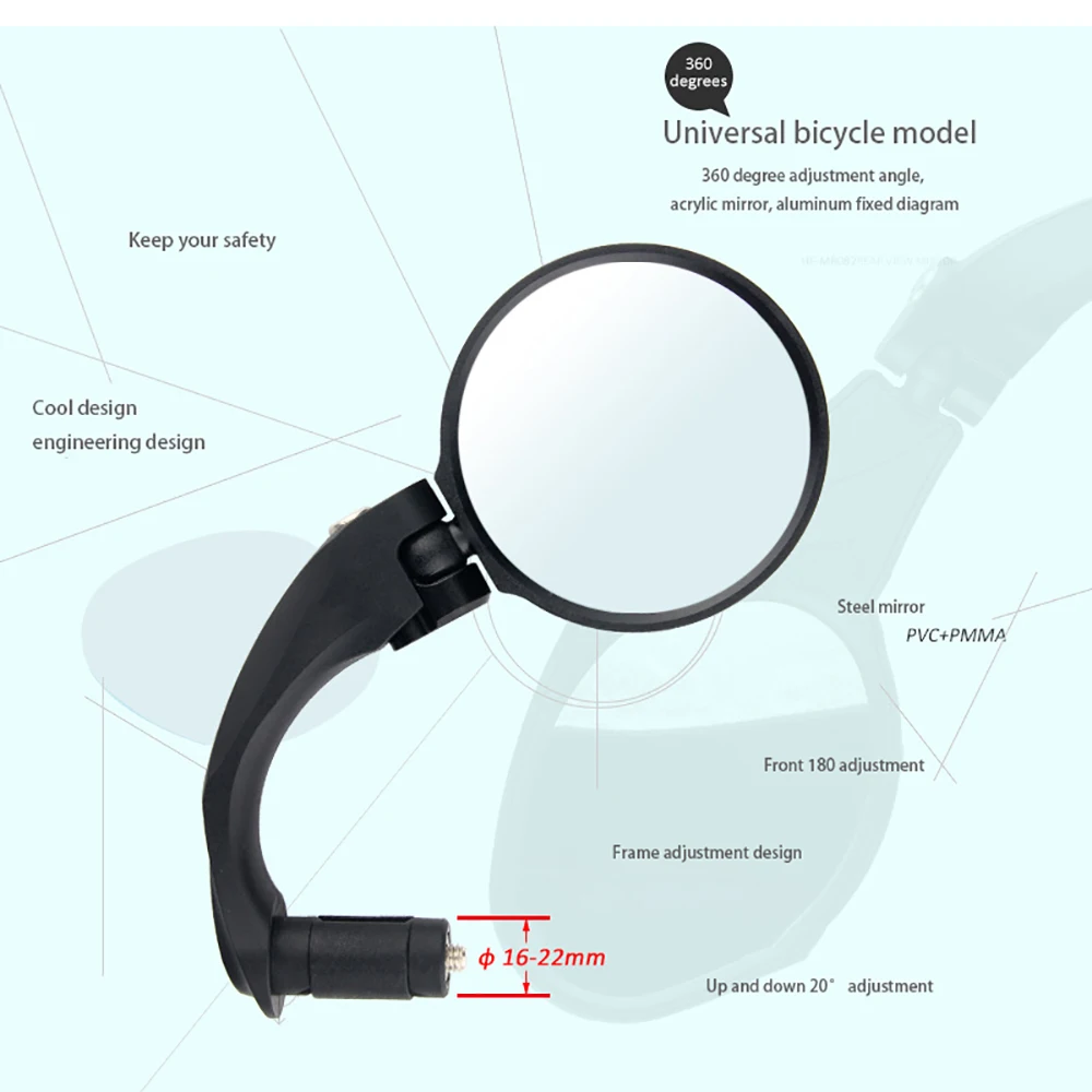 Регулируемое Велосипедное Зеркало Универсальный Руль заднего вида из нержавеющей стали велосипед зеркала заднего вида для Xiaomi M365 аксессуары