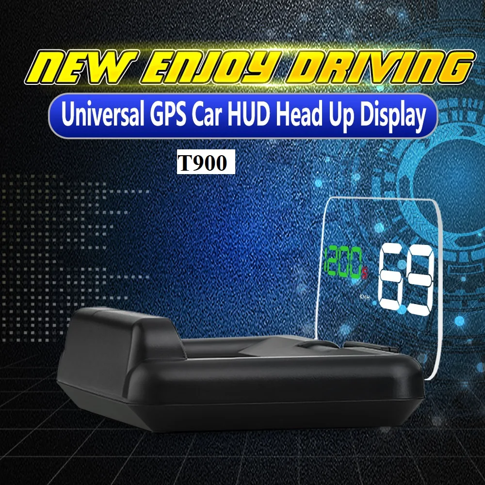 HUD OBD gps, измеритель скорости, дисплей на голову, цифровой дисплей, скорость оборотов в минуту, превышение скорости, с сигнализацией, Усталость вождения, проектор C500 T900