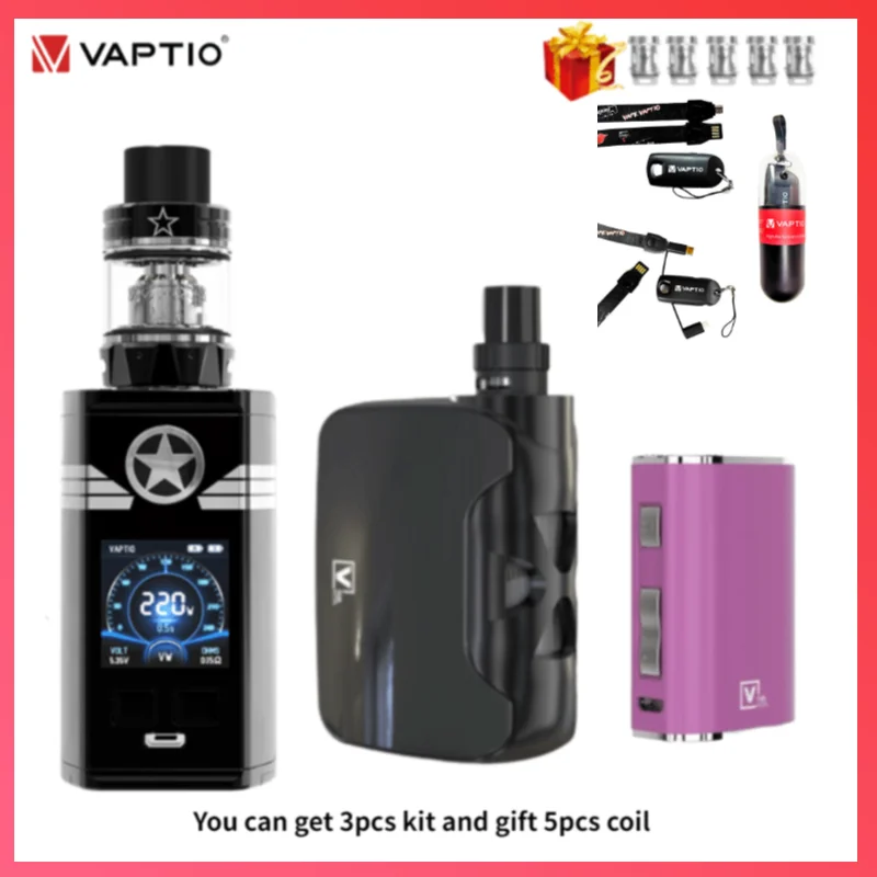 Vaptio Capt'n 220 Вт электронная сигарета комплект 2/4 мл распылитель с катушки