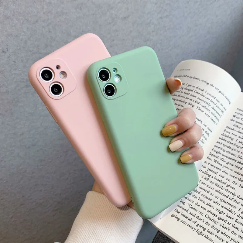 Силиконовый чехол для iPhone 12 mini 11/12 Pro Max X XS XR SE 8/7/6/6S Plus | Мобильные телефоны и