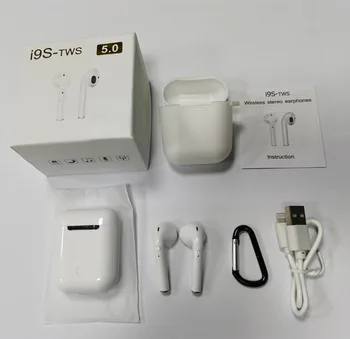 

i9S TWS Wireless Earpiece Bluetooth 5.0 Earphones Stereo Sport Earbuds Headset With Mic Charging Box For iPhone All Smart Phones