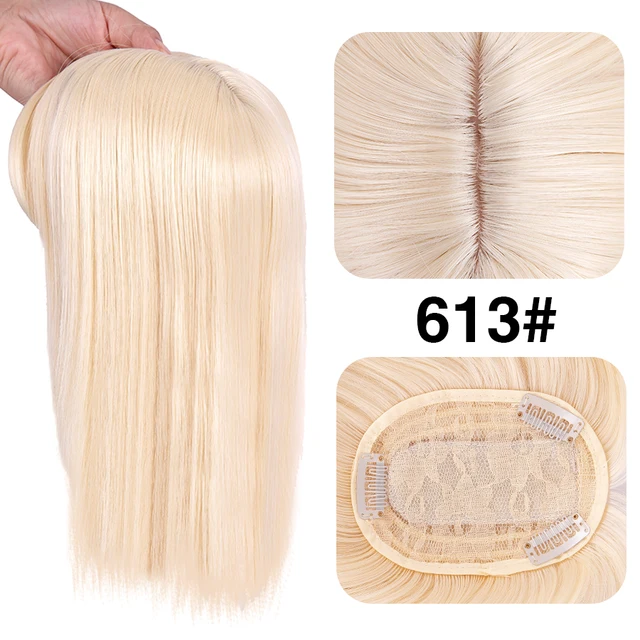 Synthetic New Woman Hair Clip In Hair Pieces With Bangs For Women Cover Thinning Hair and White Hair Hairpiece Synthetic On Hair 613