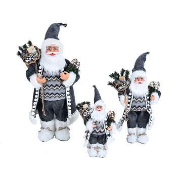 

30/45/60cm Cute Santa Claus Ornaments Handmade Craft Christmas Party Home Decoration P7Ding