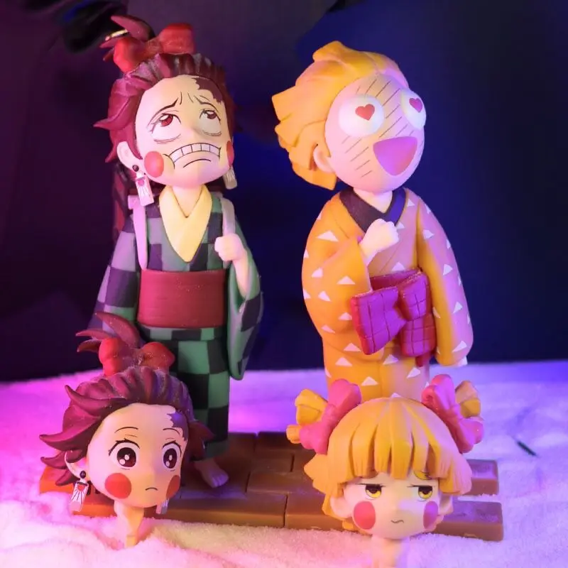 Demon Slayer Dolls Anime Cosplay Kawaii Kamado Tanjirou Agatsuma Zenitsu Two Face Figure Toys | Тематическая одежда и