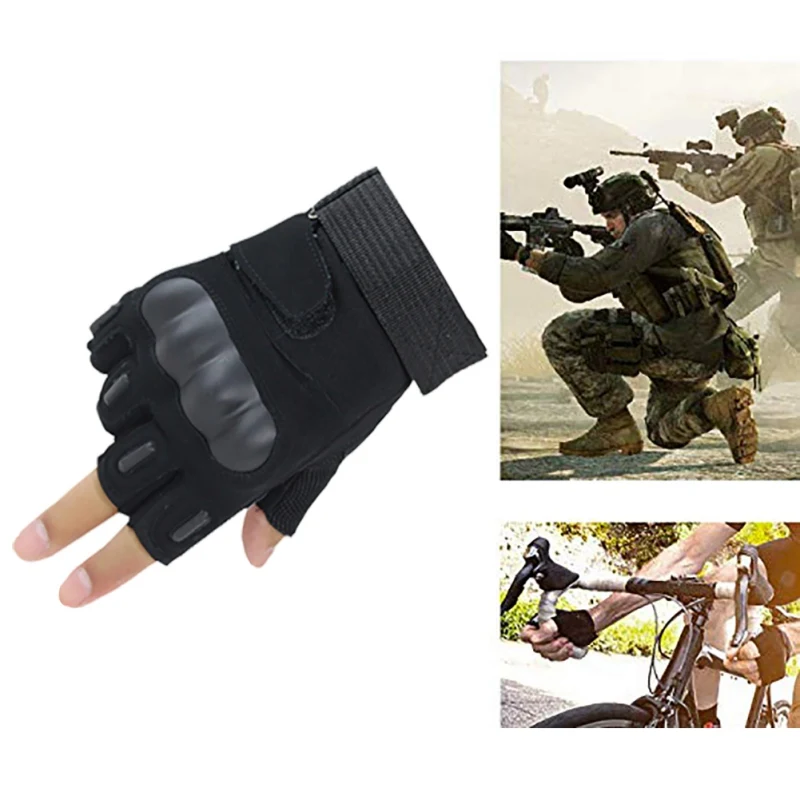 Тактические перчатки на костяшке, мужские армейские военные Военные перчатки без пальцев для охоты стрельбы страйкбола, пейнтбола, велоспорта