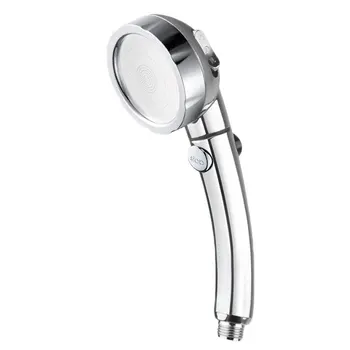 

Chrome Finish Replacement Bathroom Handheld High Pressure Shower Head Round Nozzles With Switch
