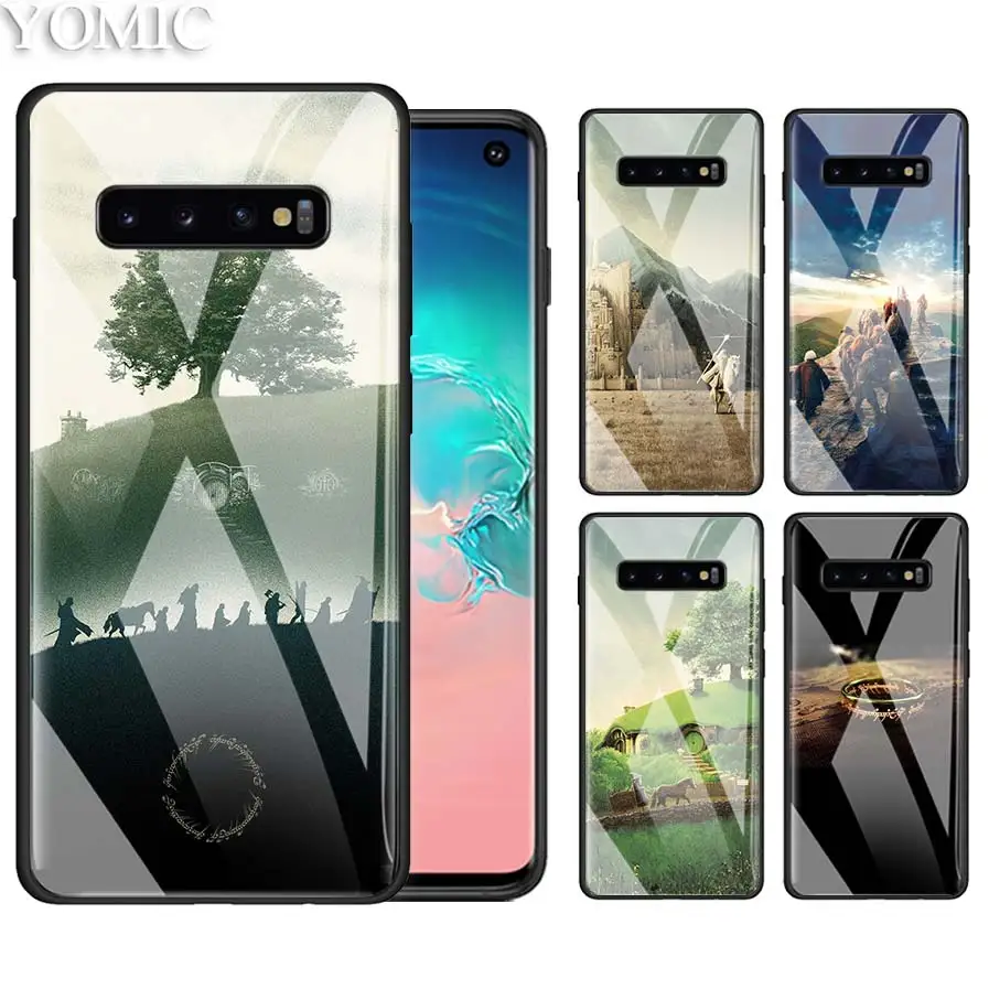 

LORD OF THE RINGS Case for Samsung Galaxy A50 A30 S10e S9 S8 S10 Plus Note 9 10 Black TPU + Tempered Glass Phone Cover Bag