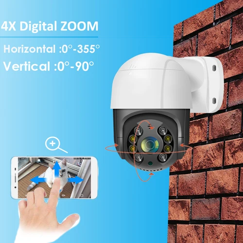 POE PTZ 비디오 IP CCTV 감시 보안 네트워크 카메라 시스템 키트, 얼굴 감지 야외 방수 ICSEE, 8MP 30x 광학 줌 4