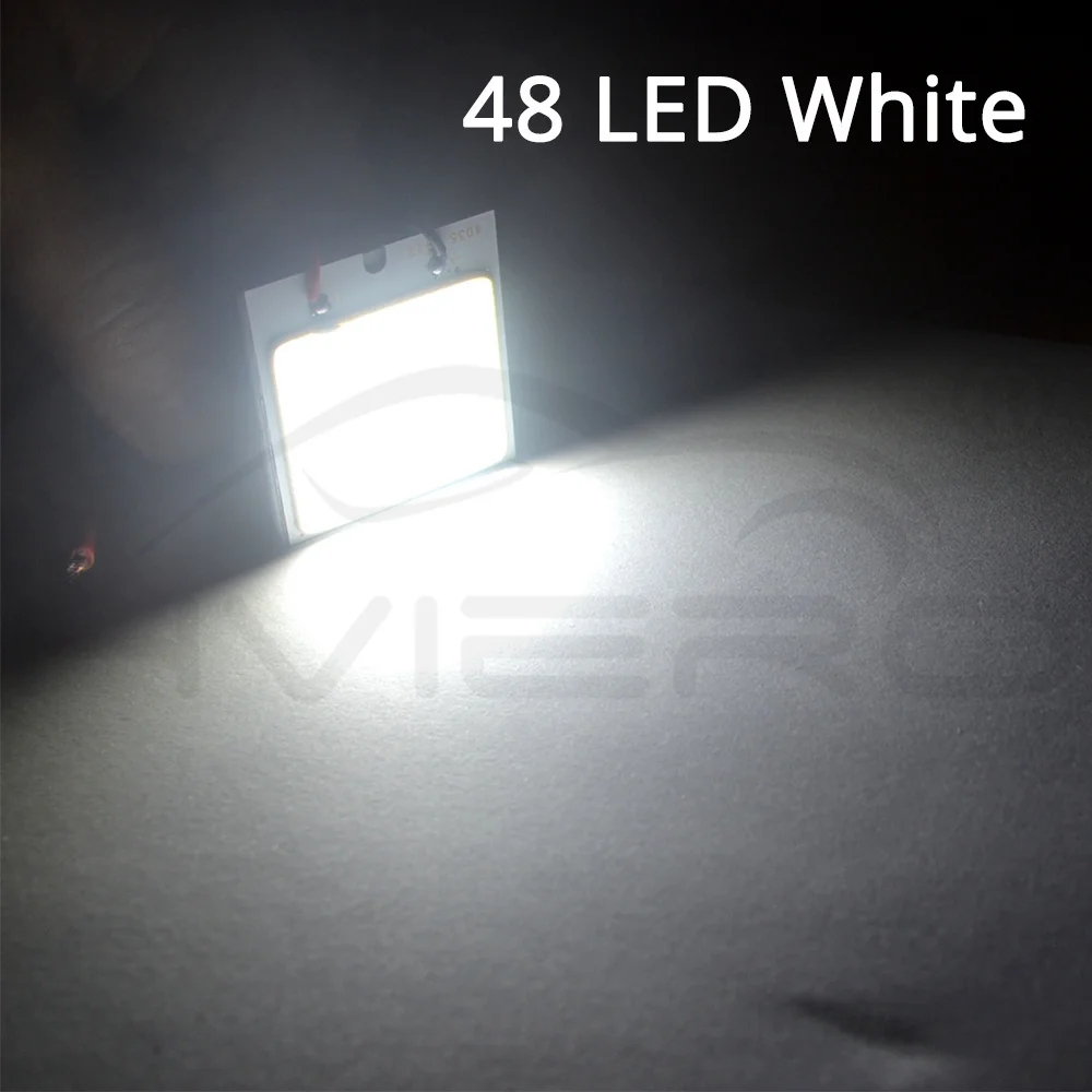 Hviero White T10 W5W C5W 24 36 48Smd Cob Led Panel Car Auto Reading Map Lamp Panel light Dome Festoon BA9S 3Adapter DC 12v Car Led