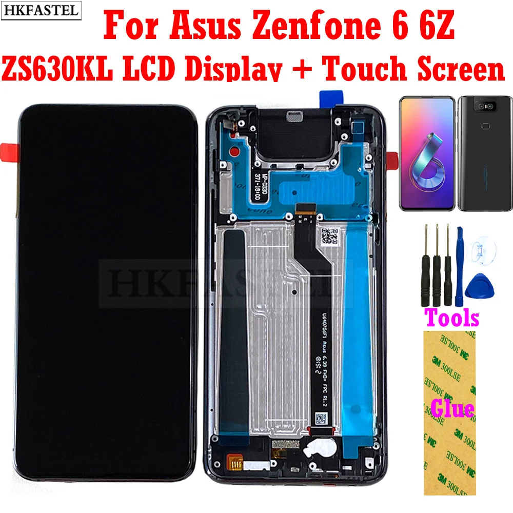 ЖК-экран HKFASTEL ZS630KL для Asus Zenfone 6 6Z I01WD дисплей телефона сенсорный экран с рамкой