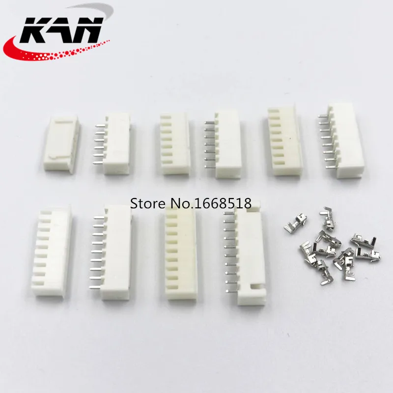 250 шт. XH2.54 6p 7p 8p 9pin 10pin 2,54 мм Шаг набор клемм/корпус/контактный разъем JST разъем провода Разъемы адаптер комплекты формата XH