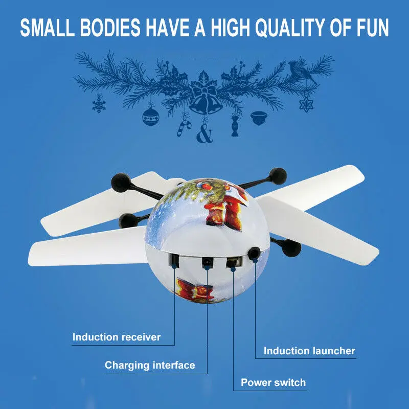 Christmas Mini Drone Induction Aircraft Music Santa Claus Aircraft Flying Toys RC Helicopter Xmas Gift Drone Toys For Children Christmas Mini Drone Induction Aircraft Music Santa Claus Aircraft Flying Toys RC Helicopter Xmas Gift Drone Toys For Children