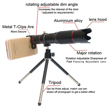 

4K HD 36X Optical Zoom Camera Lens Telephoto Lens Mobile Telescope Phone for iPhone 11 Smartphone Cellphone lente para celular