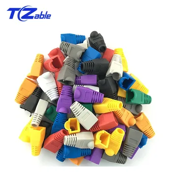 

RJ45 Connector Case CAT5E CAT6 RJ45 Ethernet Network Cable Strain Relief Boots Cable Connector Plug Cover RJ45 Connector Cover
