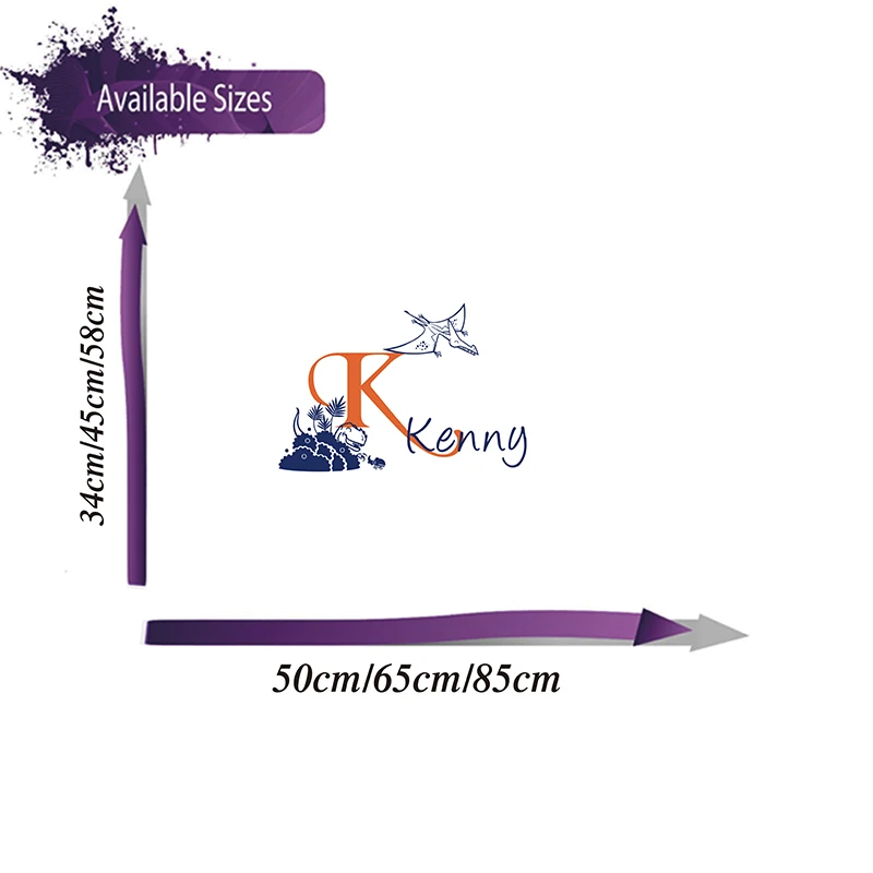 Custom Name Dinosaur Animal Wall Sticker Boy Room Kids Room Cartoon Personalized Name Dino Jurassic Park Animal Wall Decal Vinyl (1)