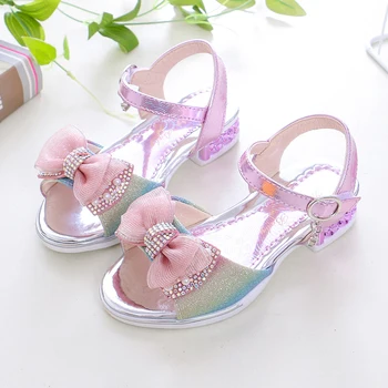 

Original Kids Princess Sandals for Girl Pink Toddler Beach Shoes Brand Fashion Girls Summer Sandals Rubber Sandals for Girls