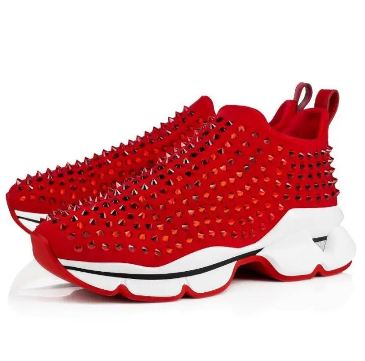 Обувь унисекс для мужчин и женщин лучшие кроссовки Вечерние кожаные высокие шипы со штифтовым соединением дизайнерская обувь кроссовки - Цвет: 4