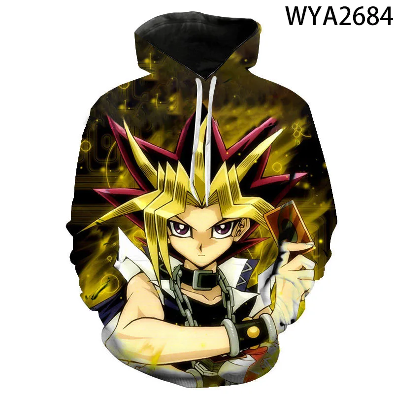 Худи Yu Gi Oh с 3D принтом для мужчин и женщин детские модные толстовки свитшоты King