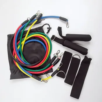 

11Pcs/Set Resistance Bands Exercise Training Tube Pull Rope Pedal Rubber Expander Elastic Bands For Fitness Workout