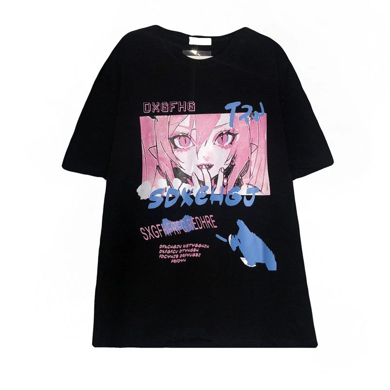 H5c81b0070bc54f7e92ab7bd0731644b7k - Anime Oversized Short-Sleeve Streetwear T-Shirt